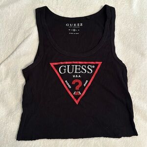 Bedazzled Guess Cropped Tank Top